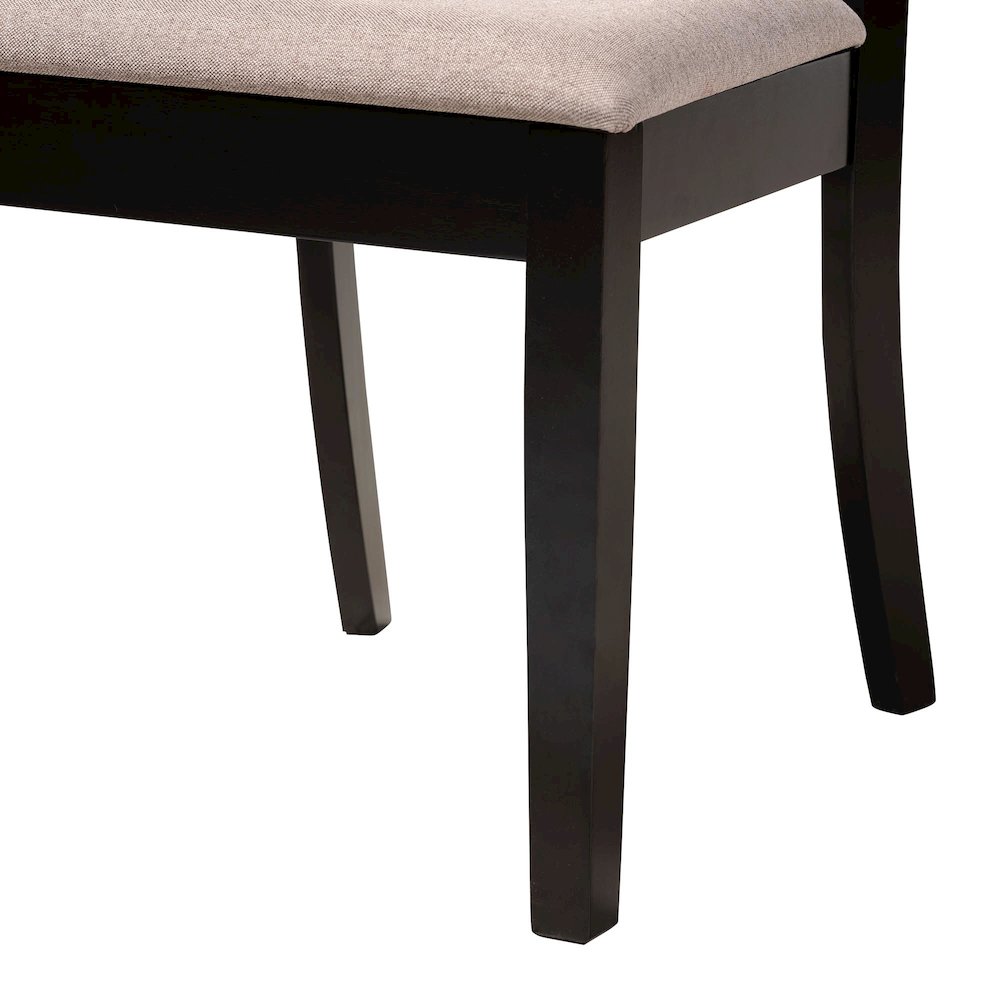 Julia 5-Piece Dining Set, Mid-Century Modern Round Table, Chair Set, Sand. Picture 7