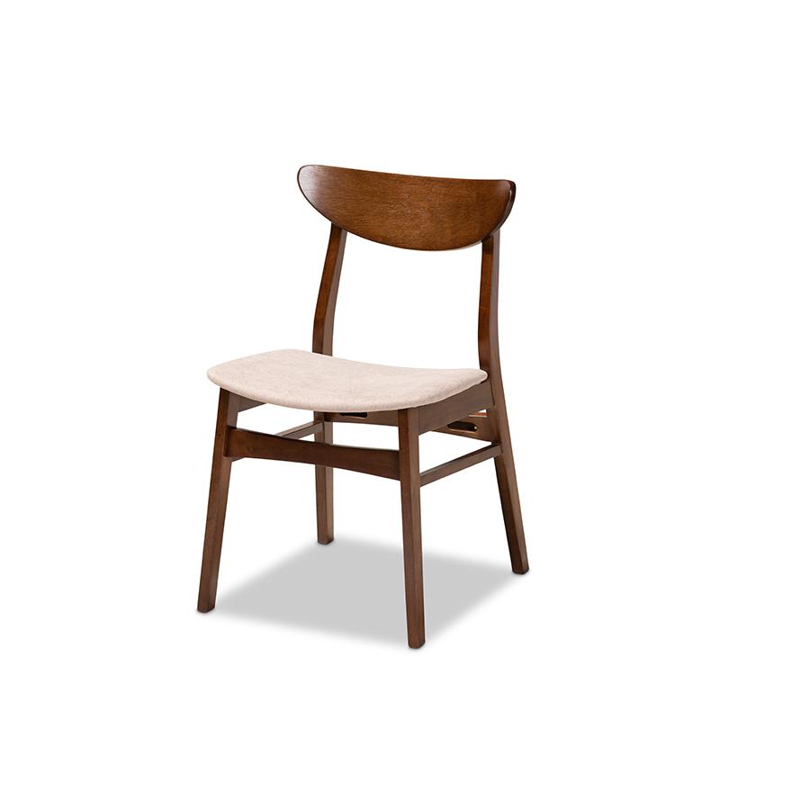 Walnut Brown Finished Wood 4-Piece Dining Chair Set. Picture 2