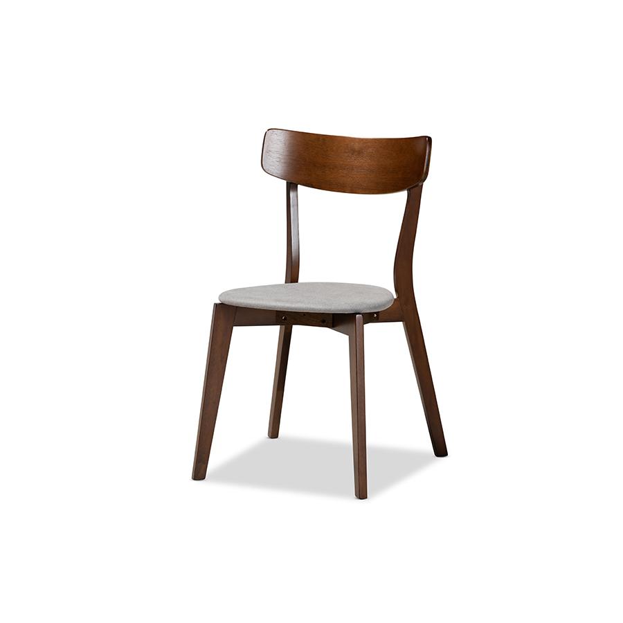 Walnut Brown Finished Wood 4-Piece Dining Chair Set. Picture 2