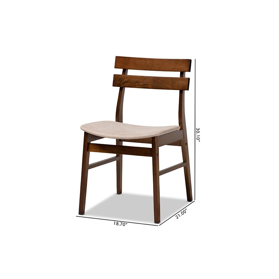 Walnut Brown Finished Wood 4-Piece Dining Chair Set. Picture 6