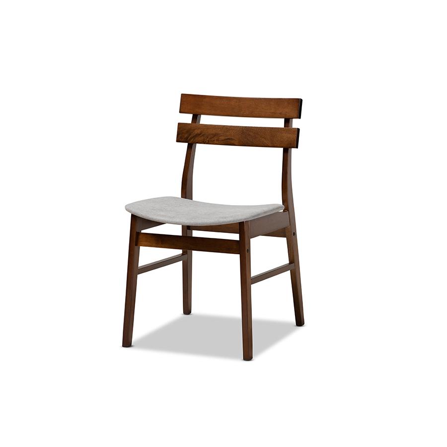 Walnut Brown Finished Wood 4-Piece Dining Chair Set. Picture 2
