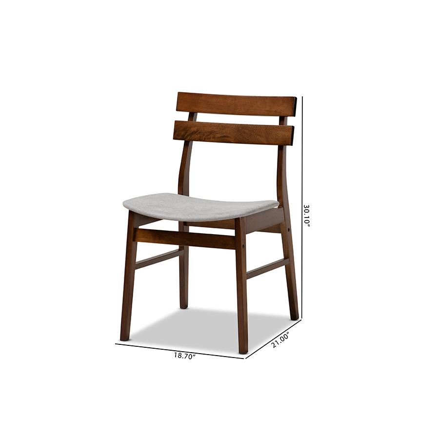 Walnut Brown Finished Wood 4-Piece Dining Chair Set. Picture 6