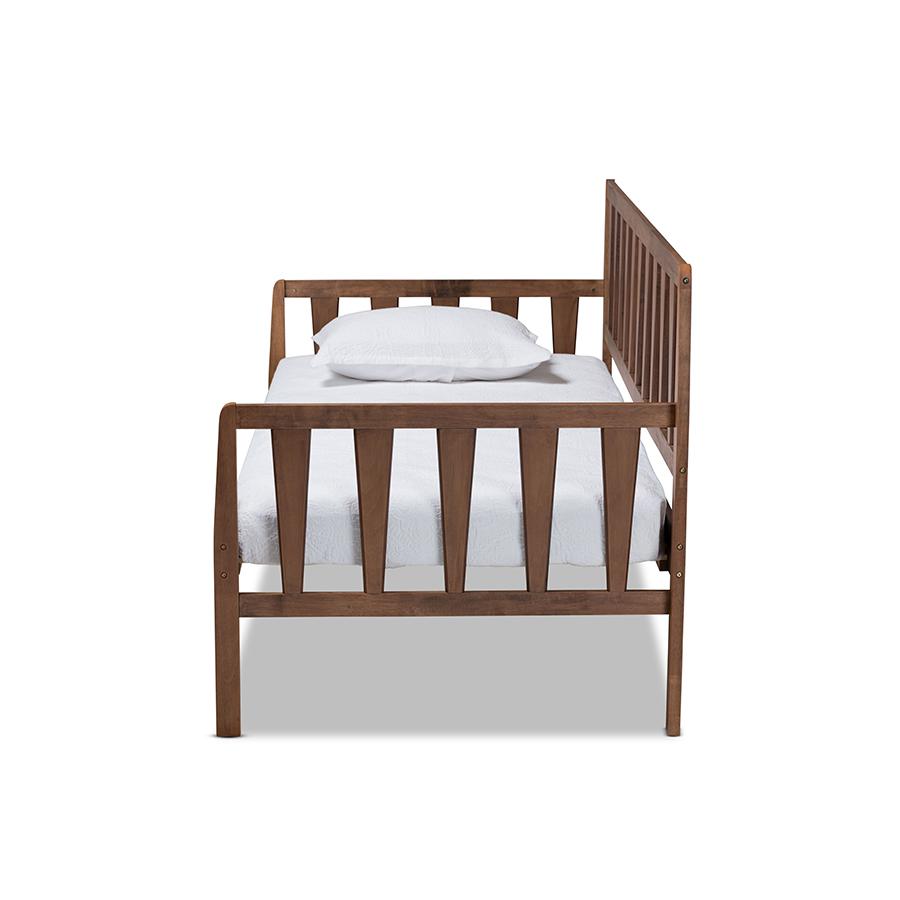 Transitional Walnut Brown Finished Wood Twin Size Daybed. Picture 2