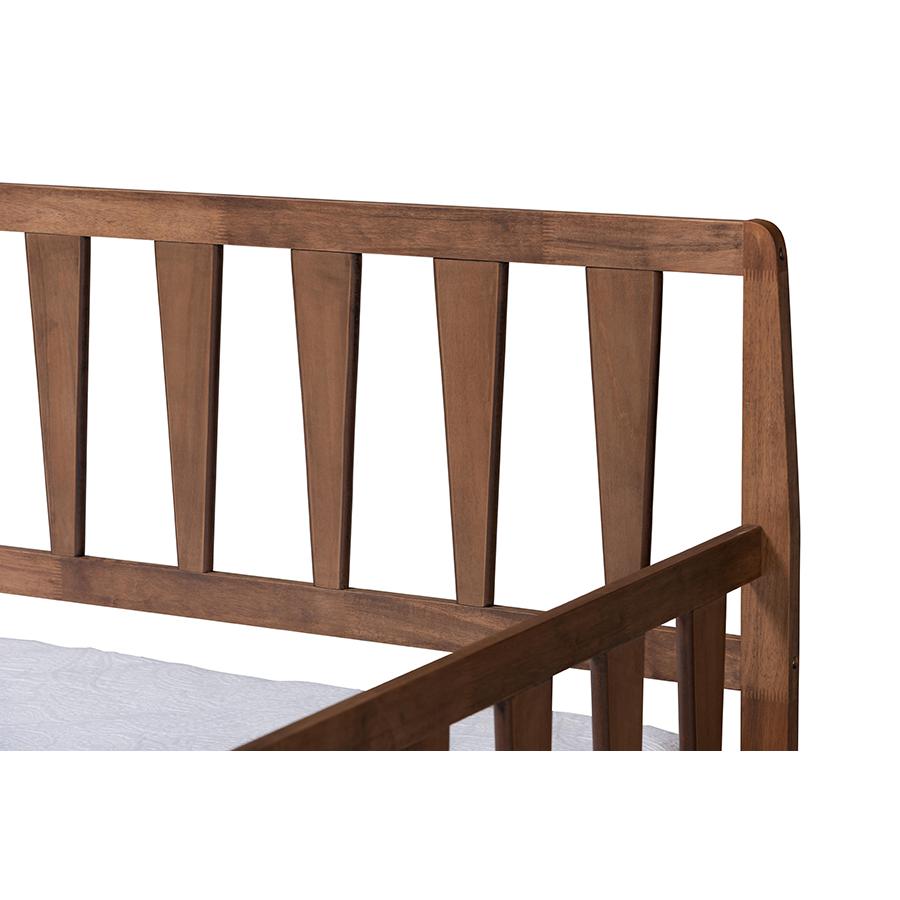 Transitional Walnut Brown Finished Wood Twin Size Daybed. Picture 4