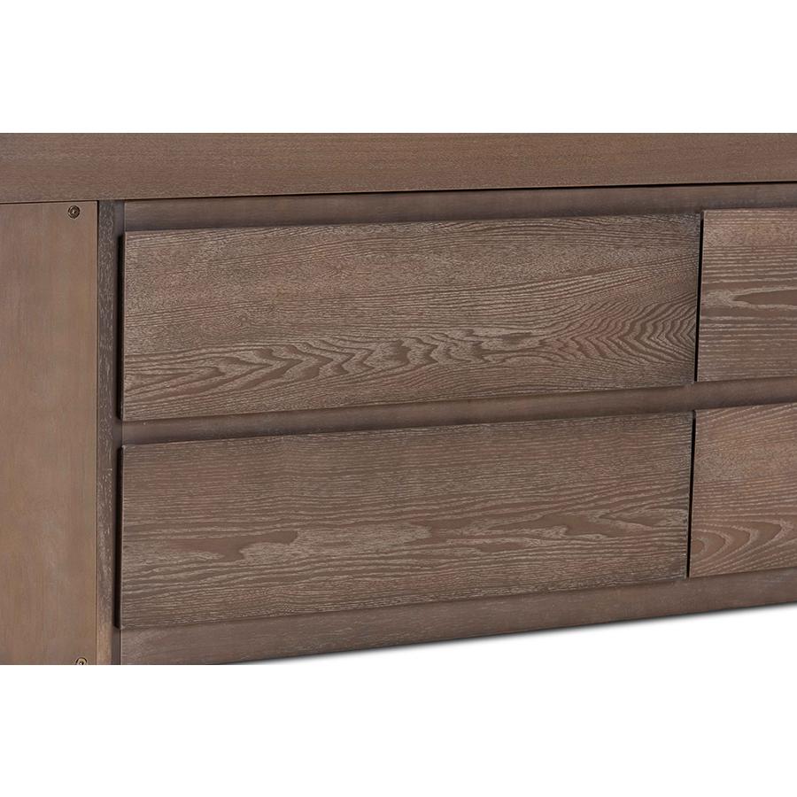 Antique Oak Finished Wood 4-Drawer Twin Size Storage Bed. Picture 7
