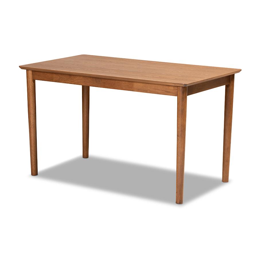 Modern Upholstered and Walnut Brown Finished Wood 3-Piece Dining Nook Set. Picture 4
