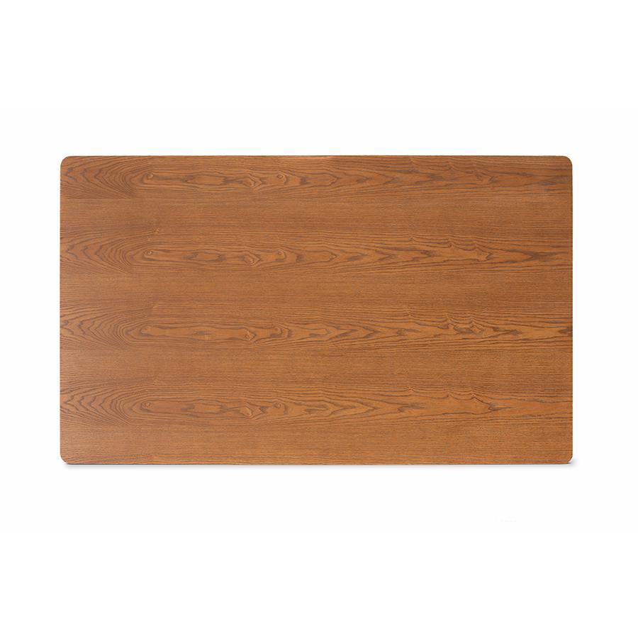 Modern Upholstered and Walnut Brown Finished Wood 3-Piece Dining Nook Set. Picture 5