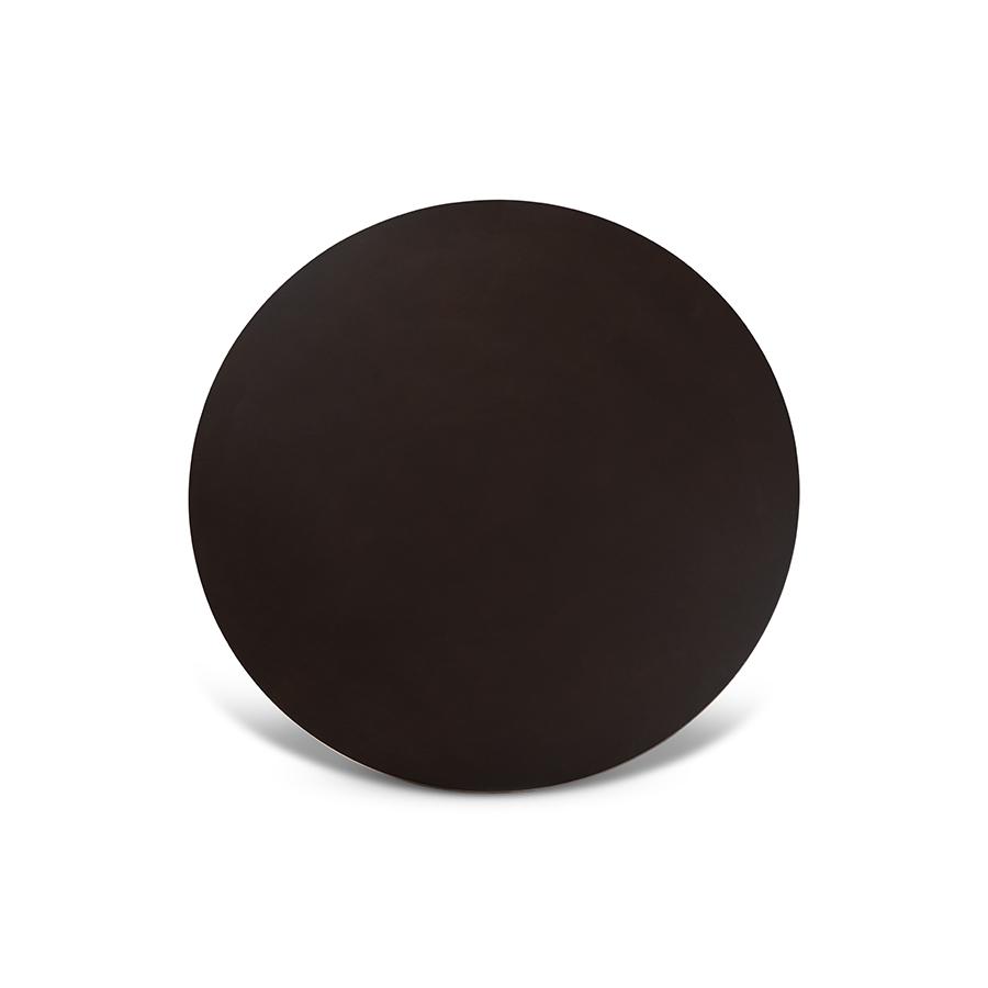 Dark Brown Finished 35-Inch-Wide Round Wood Dining Table. Picture 3