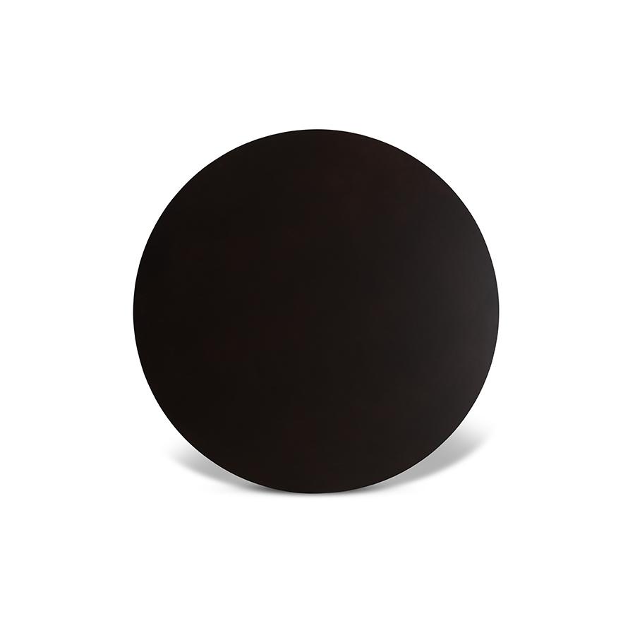 Dark Brown Finished 35-Inch-Wide Round Wood Dining Table. Picture 3