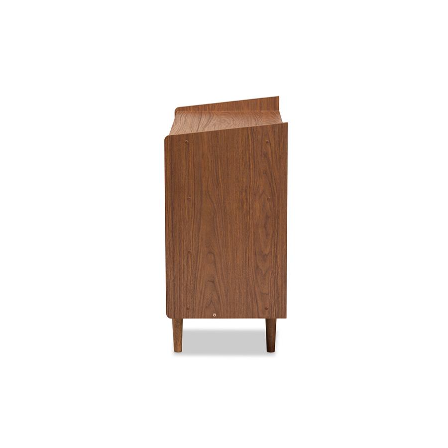 Multicolor Walnut Brown and Grey Gradient Finished Wood 3-Drawer Chest. Picture 4