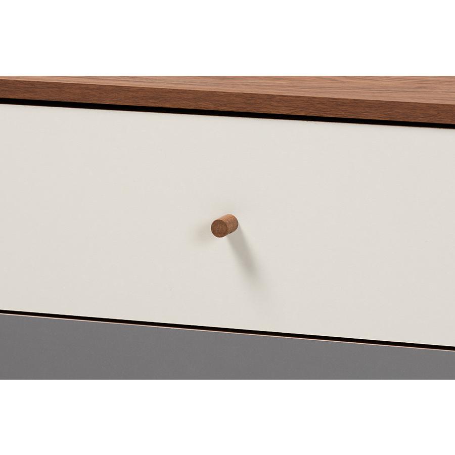 Grey Gradient Finished Wood 2-Door Dining Room Sideboard Buffet. Picture 5