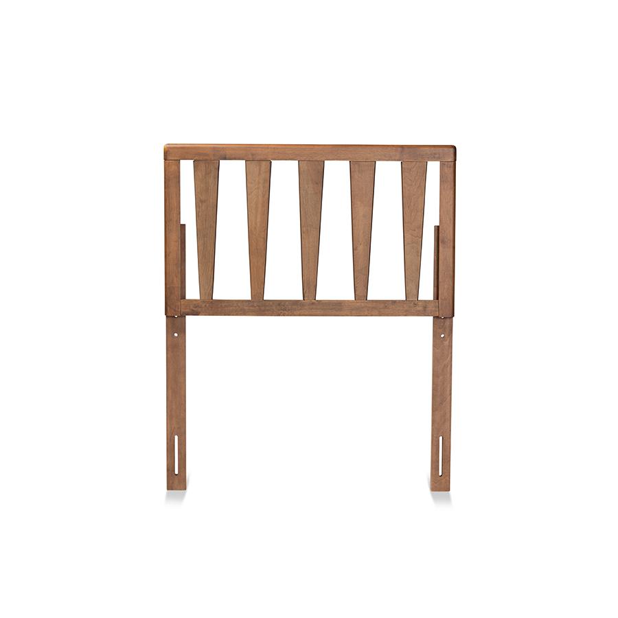Duncan Modern and Contemporary Ash Walnut Finished Wood Twin Size Headboard. Picture 2
