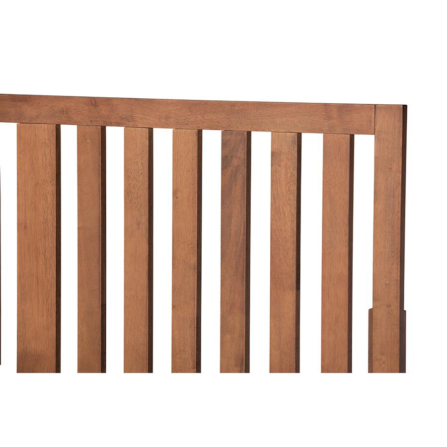 Marin Modern and Contemporary Walnut Brown Finished Wood Full Size Platform Bed. Picture 4