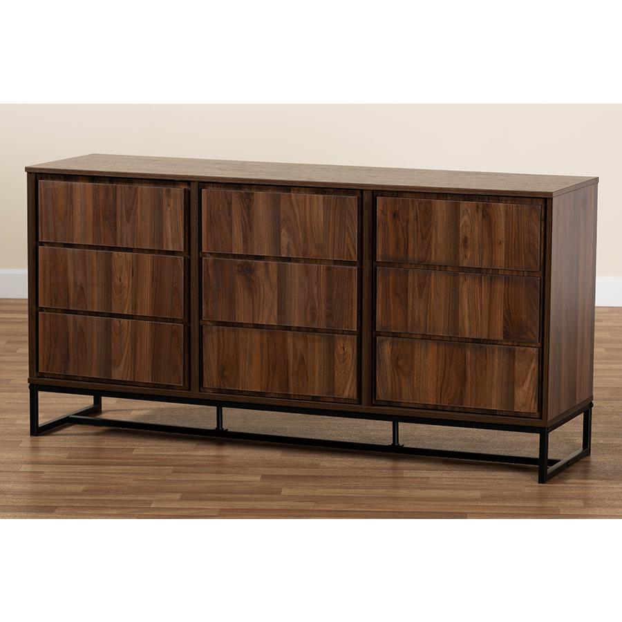 Black Finished Metal 3-Door Dining Room Sideboard Buffet. Picture 8