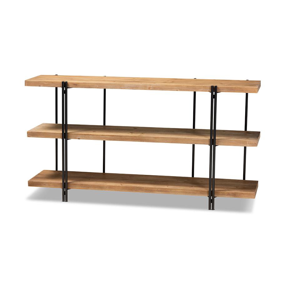 Black Finished Metal Console Table. Picture 1