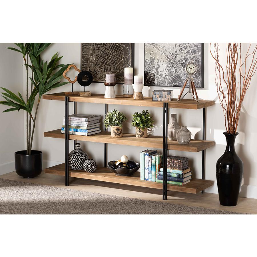 Black Finished Metal Console Table. Picture 6