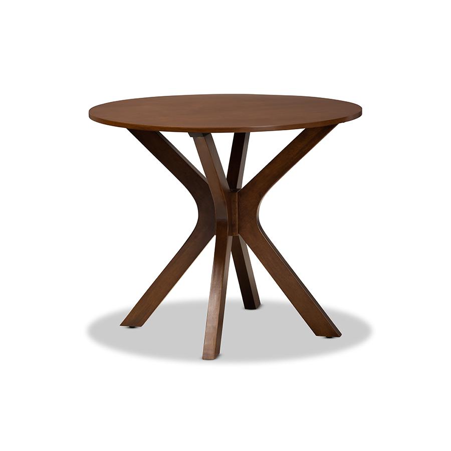 Transitional Walnut Brown Finished Wood 5-Piece Dining Set. Picture 3