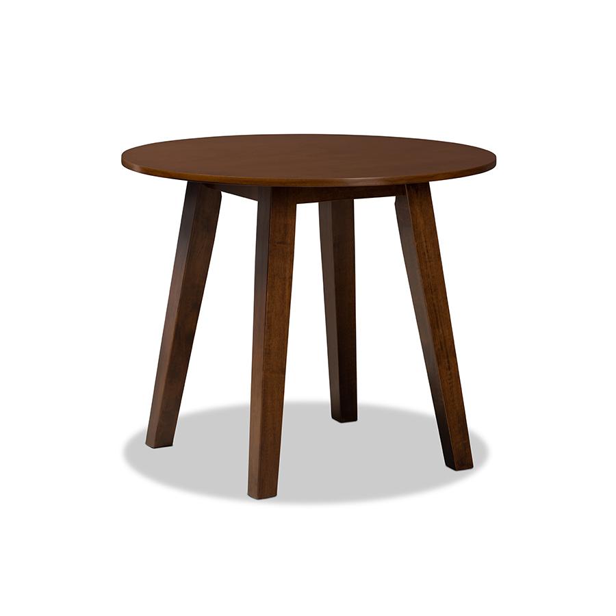 Transitional Walnut Brown Finished Wood 5-Piece Dining Set. Picture 3