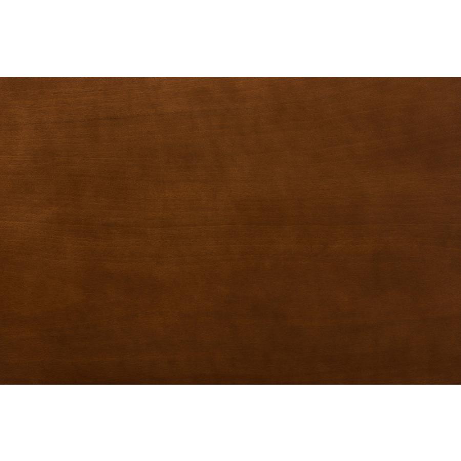 Nicolette Modern and Contemporary Walnut Brown Finished Wood 7-Piece Dining Set. Picture 4