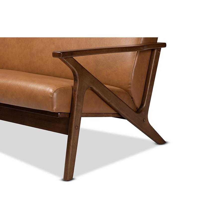 Leather Effect Loveseat. Picture 6
