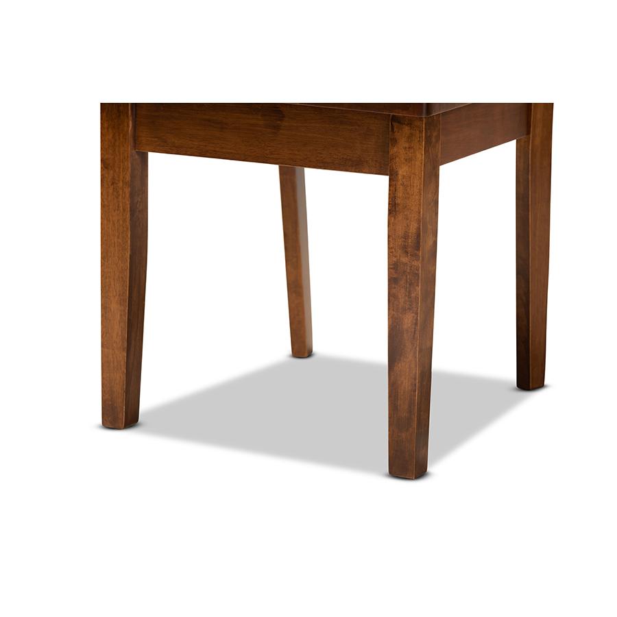 Transitional Walnut Brown Finished Wood 2-Piece Dining Chair Set. Picture 5