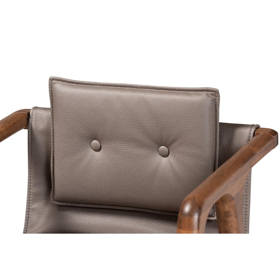 Walnut Brown Finished Wood 2-Piece Dining Chair Set. Picture 4