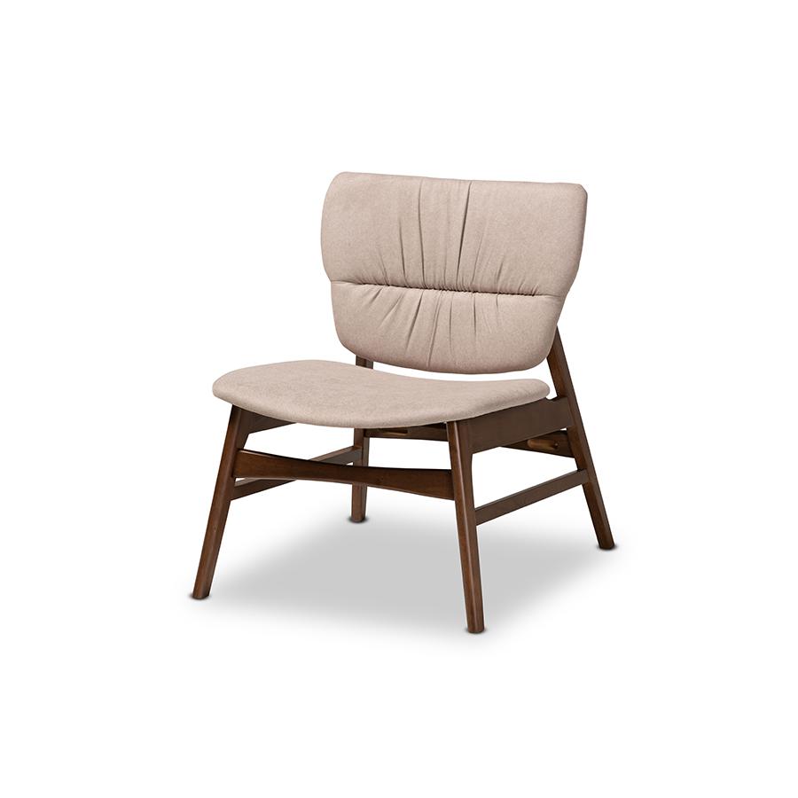 Walnut Brown Finished Wood Accent Chair. Picture 1