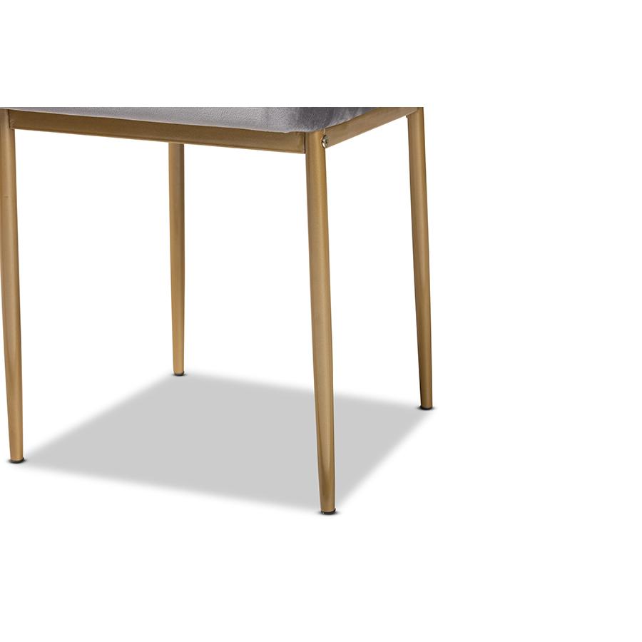 Gold Finished Metal 4-Piece Dining Chair Set. Picture 4