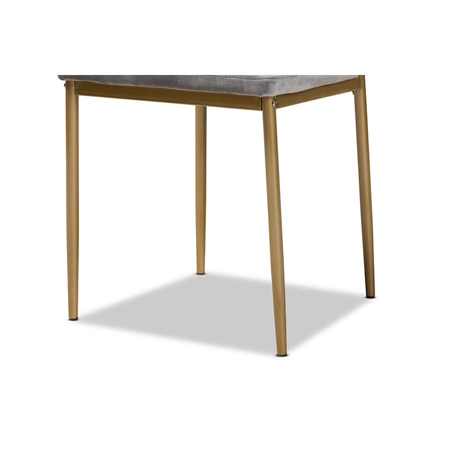 Gold Finished Metal 4-Piece Dining Chair Set. Picture 4