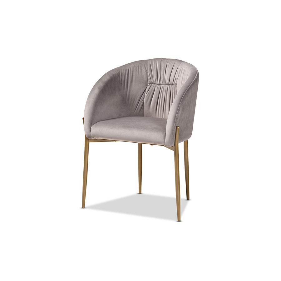 Gold Finished Metal Dining Chair. Picture 1