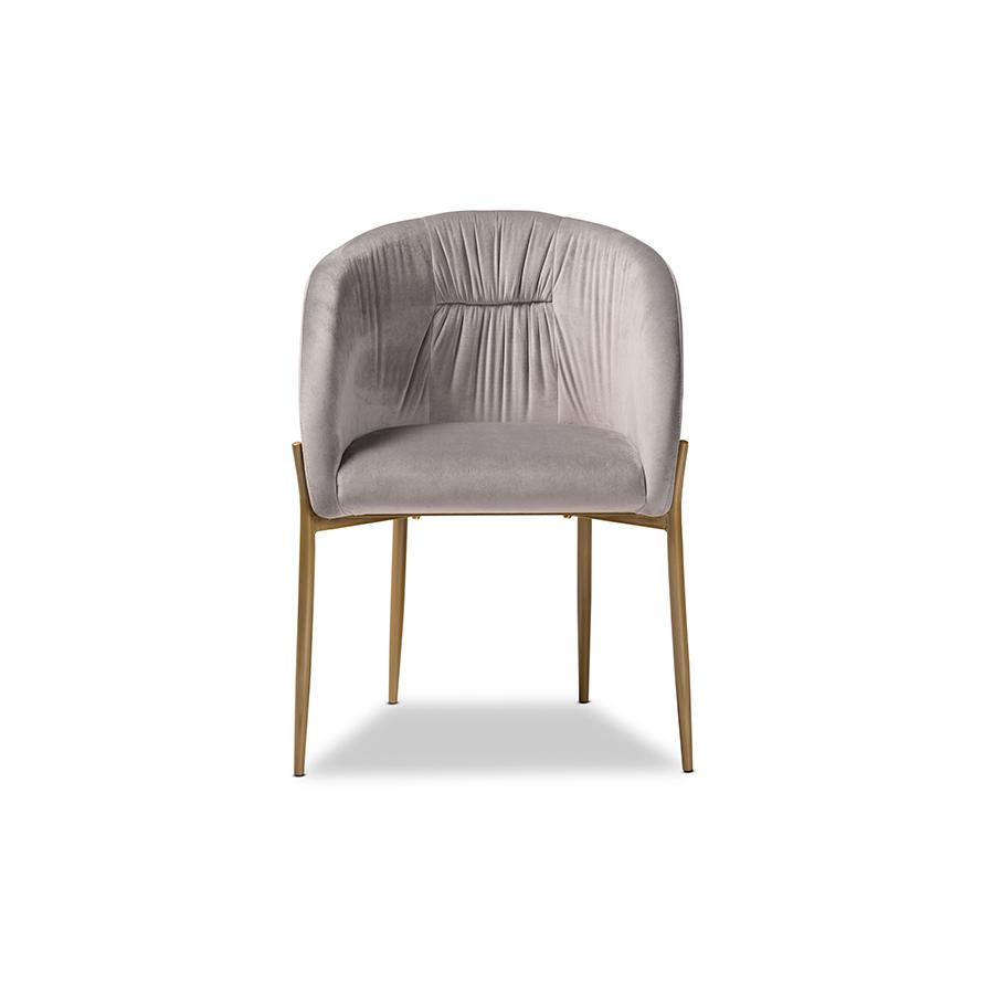 Gold Finished Metal Dining Chair. Picture 2