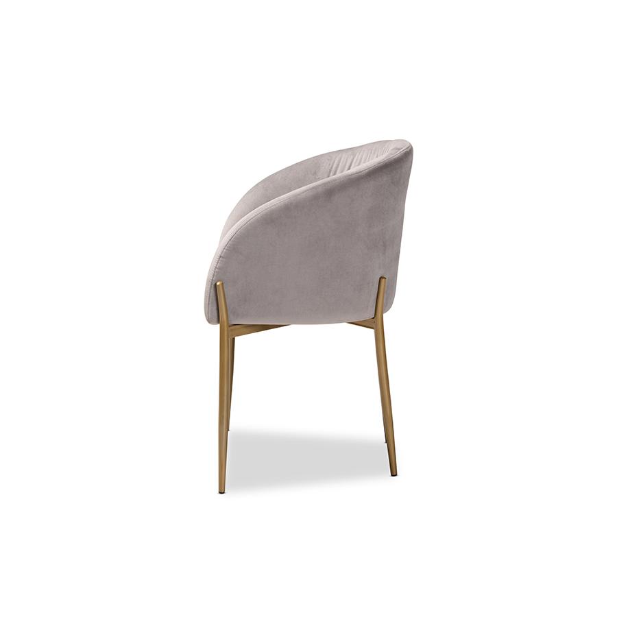Gold Finished Metal Dining Chair. Picture 3