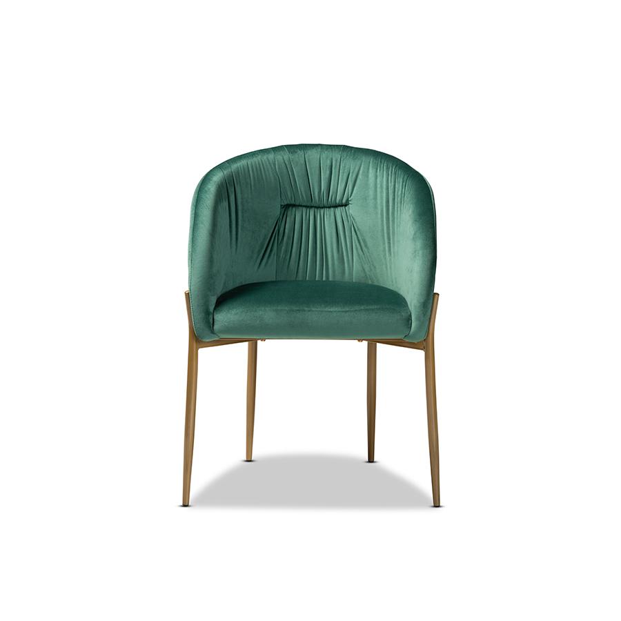 Gold Finished Metal Dining Chair. Picture 2