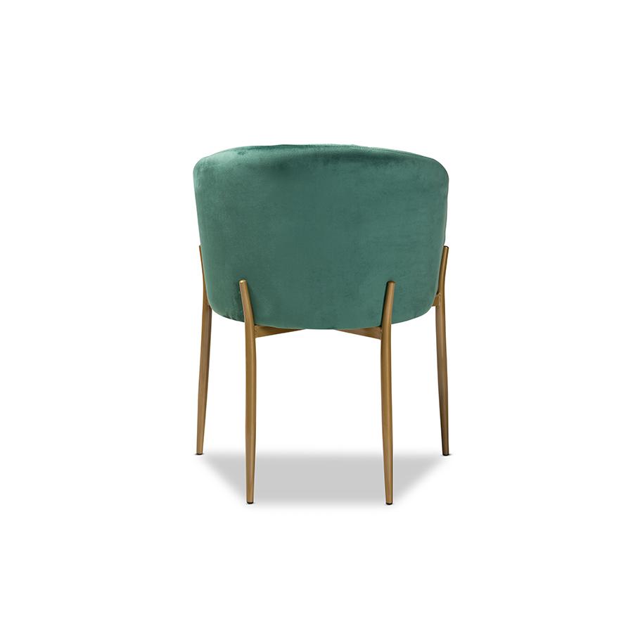Gold Finished Metal Dining Chair. Picture 4