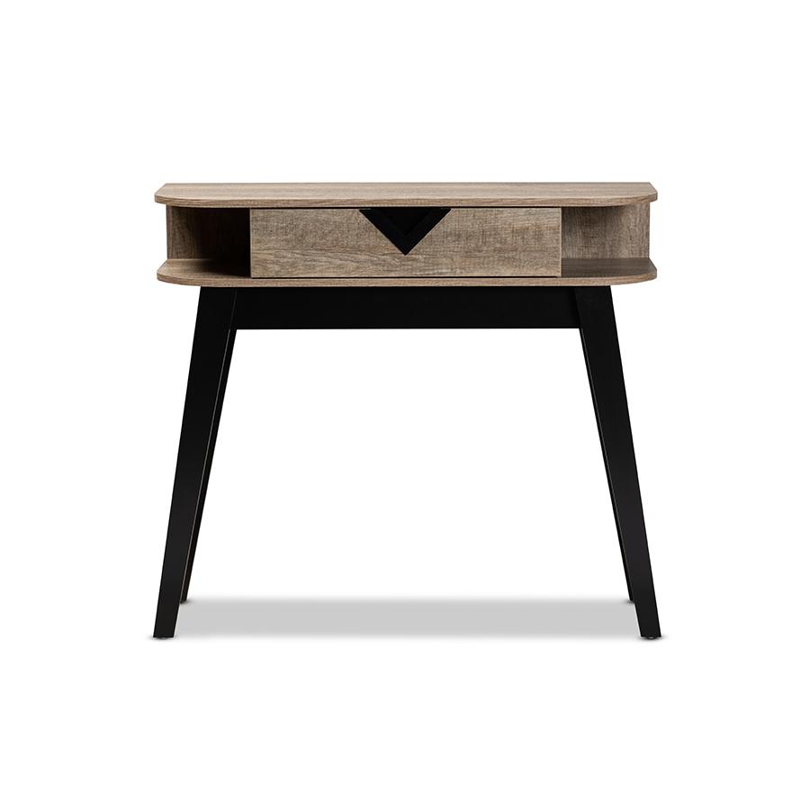 Wales Modern and Contemporary Light Brown Finished Wood 1-Drawer Console Table. Picture 3