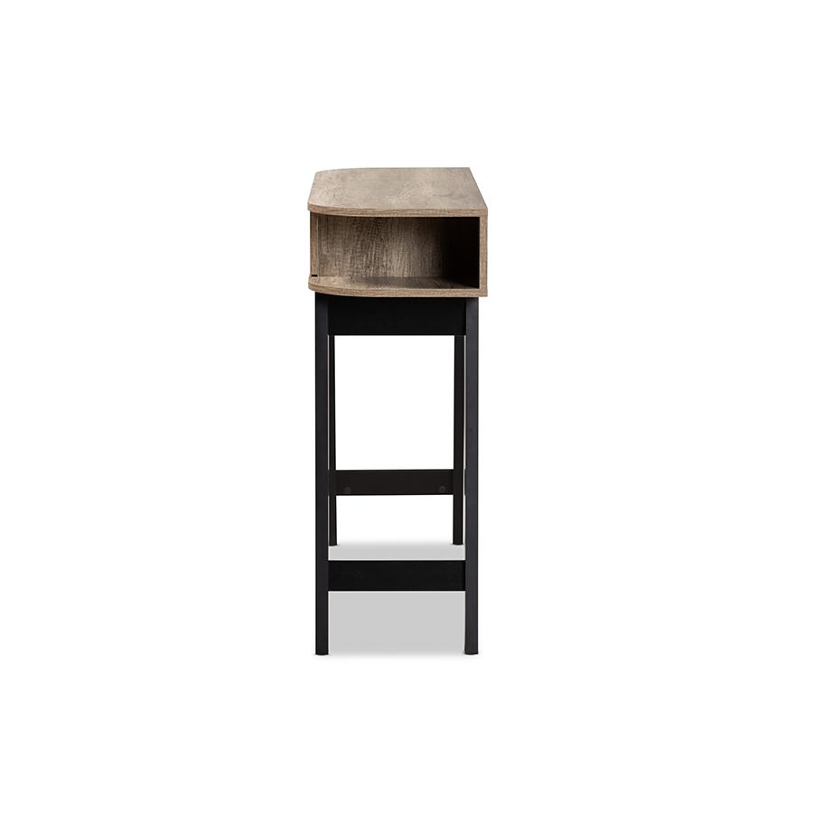 Wales Modern and Contemporary Light Brown Finished Wood 1-Drawer Console Table. Picture 4