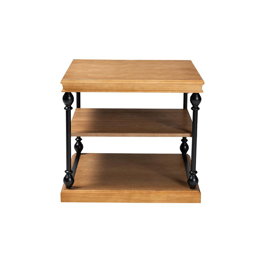 Black Metal 3-Tier End Table. Picture 2