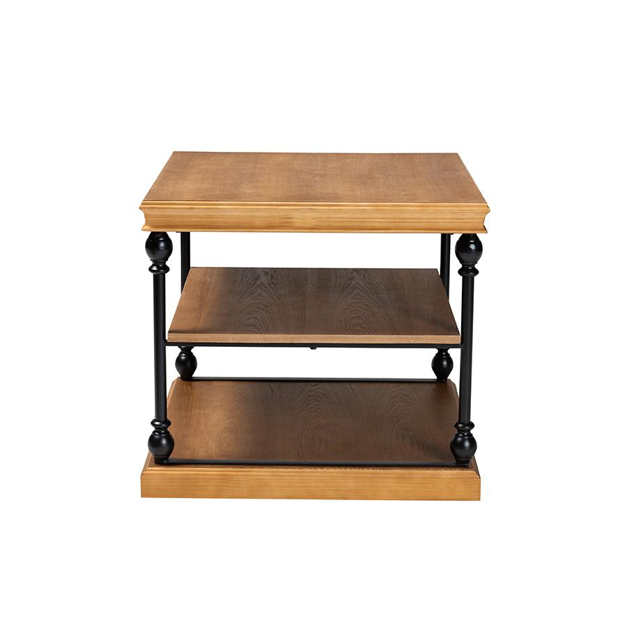 Black Metal 3-Tier End Table. Picture 3
