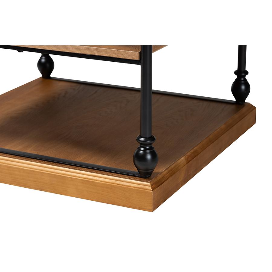 Black Metal 3-Tier End Table. Picture 4