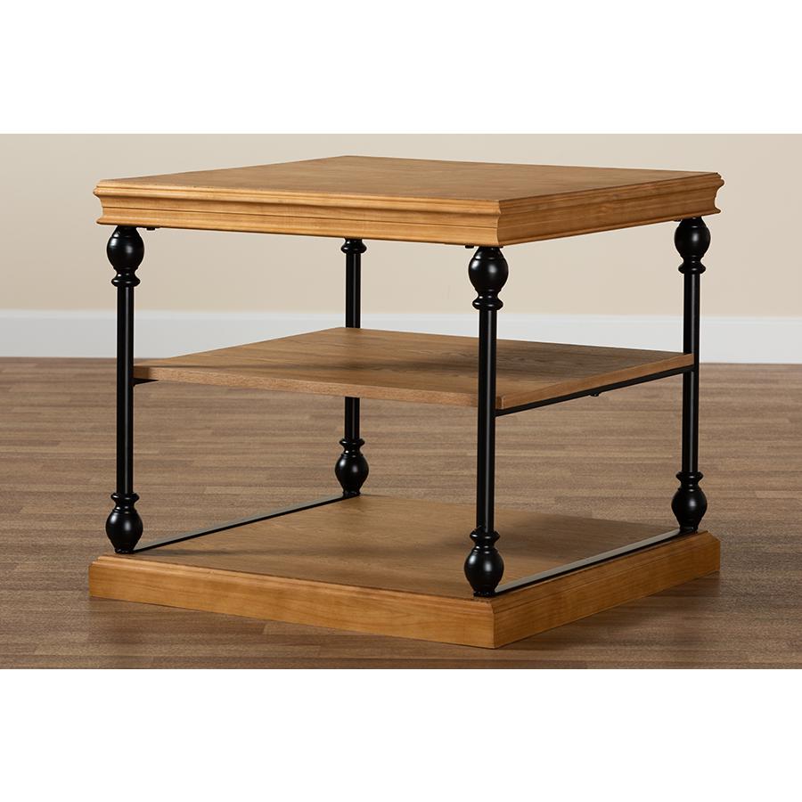 Black Metal 3-Tier End Table. Picture 7