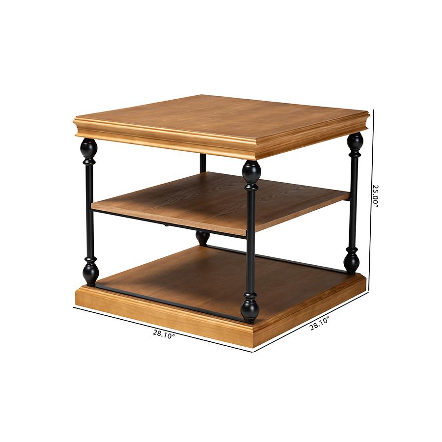 Black Metal 3-Tier End Table. Picture 8