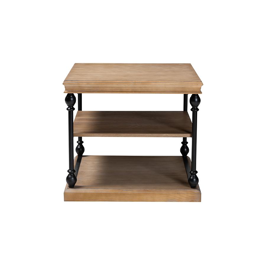Black Metal 3-Tier End Table. Picture 3