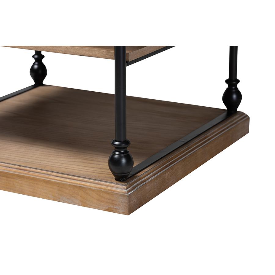 Black Metal 3-Tier End Table. Picture 4