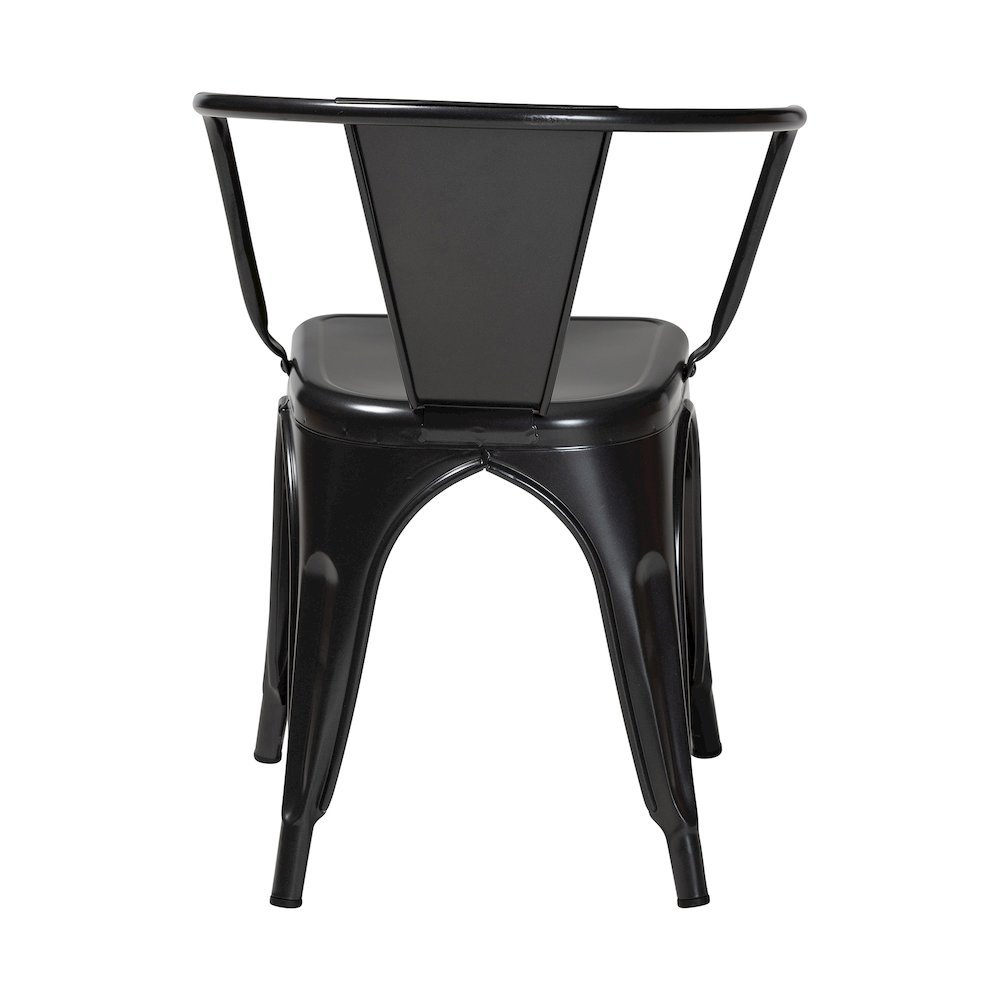 Baxton Studio Ryland Modern Industrial Dark Grey Finished Metal Dining Chair. Picture 4