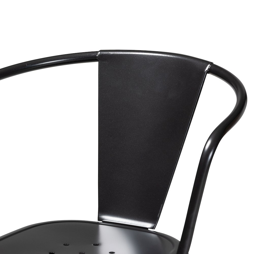 Baxton Studio Ryland Modern Industrial Dark Grey Finished Metal Dining Chair. Picture 6