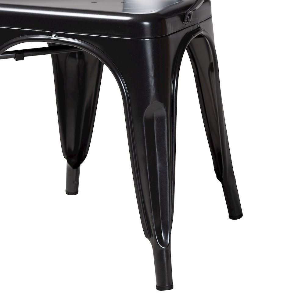 Baxton Studio Ryland Modern Industrial Dark Grey Finished Metal Dining Chair. Picture 7