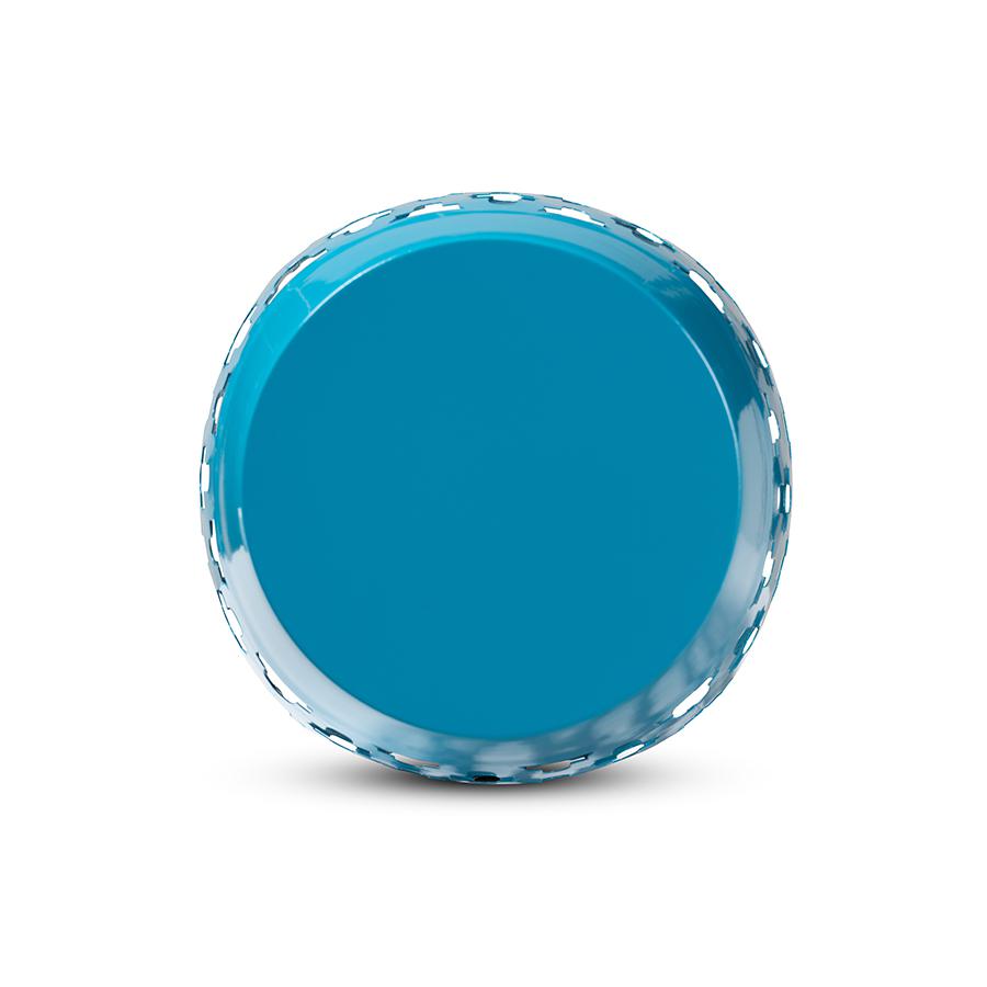 Branson Modern and Contemporary Blue Finished Metal Outdoor Side Table. Picture 3