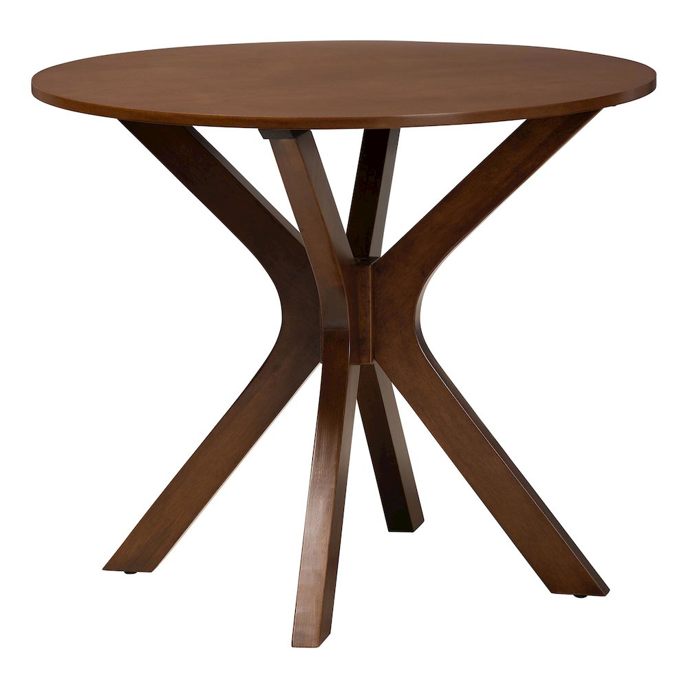 Eira Modern Grey and Walnut Brown Wood 5-Piece Dining Set. Picture 3