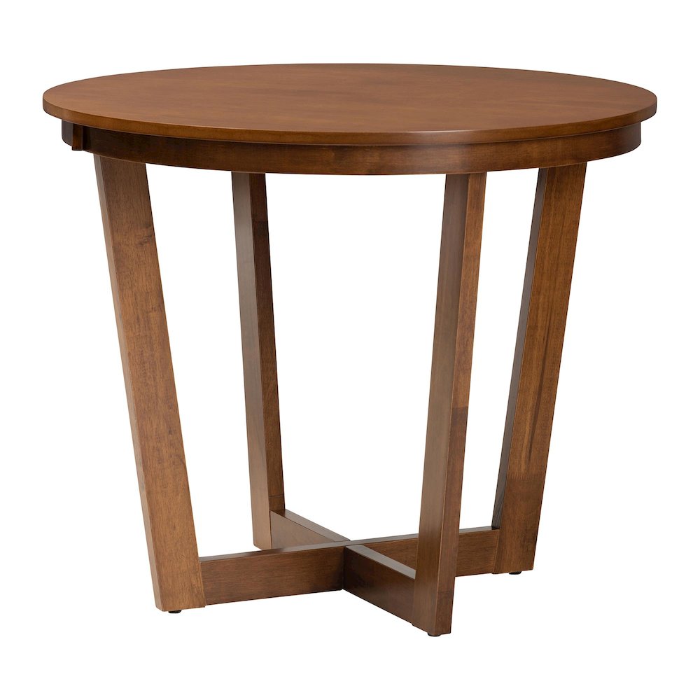Ana Modern Grey and Walnut Brown Wood 5-Piece Dining Set. Picture 3