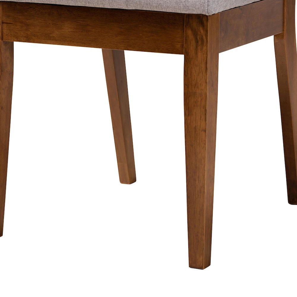 Mana Modern Grey and Walnut Brown Wood 7-Piece Dining Set. Picture 5